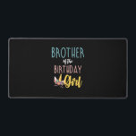 Brother Of The Birthday Girl Brother Gifts Unicorn Desk Mat<br><div class="desc">Brother Of The Birthday Girl Brother Gifts Unicorn Birthday T-Shirt_1</div>