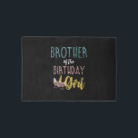 Brother Of The Birthday Girl Brother Gifts Unicorn Rug<br><div class="desc">Brother Of The Birthday Girl Brother Gifts Unicorn Birthday T-Shirt</div>