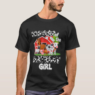 Brother Of The Birthday Girl Cow Farm Animal Birth T-Shirt