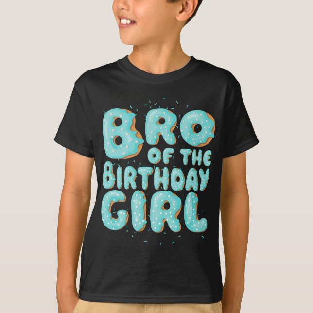 Brother Of The Birthday Girl Donut Family Matching T-Shirt (Front)