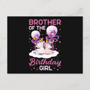 Brother Of The Birthday Girl Postcard