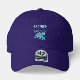 Brother of the Birthday Girl Sea Turtle Shirt Desi 47 Brand Hat