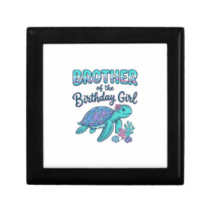 Brother of the Birthday Girl Sea Turtle Shirt Desi Gift Box