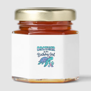 Brother of the Birthday Girl Sea Turtle Shirt Desi Honey Jar Favors