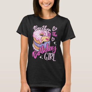 Brother Of The Birthday Girls Donut Birthday Party T-Shirt