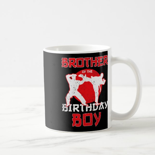 Brother Of The Birthday Karate Taekwondo Boy Marti Coffee Mug (Right)
