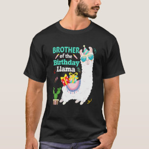 Brother Of The Birthday Llama Family Matching T-Shirt