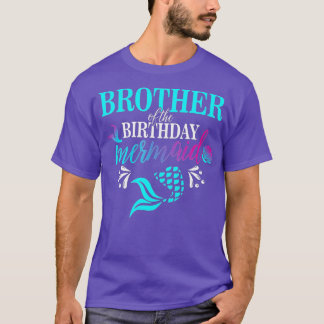 Brother Of The Birthday Mermaid Matching Family T-Shirt