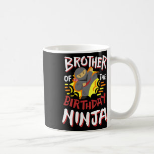 Brother Of The Birthday Ninja Karate Kids Bday Par Coffee Mug