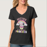 Brother of the Birthday Princess Cute Cat on a Cup T-Shirt<br><div class="desc">Brother of the Birthday Princess Cute Cat on a Cupcake</div>