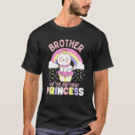 Brother of the Birthday Princess Cute Cat on a Cup T-Shirt<br><div class="desc">Brother of the Birthday Princess Cute Cat on a Cupcake</div>