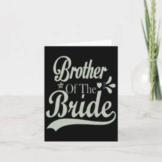 Brother Of The Bride Bachelor Bridal Bachelorette Card