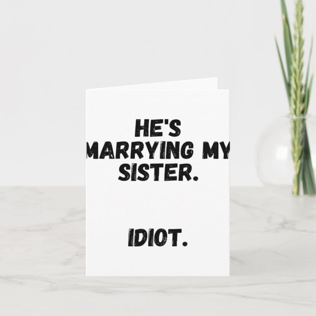 Brother Of The Bride Bachelor Party Apparel  Card (Front)