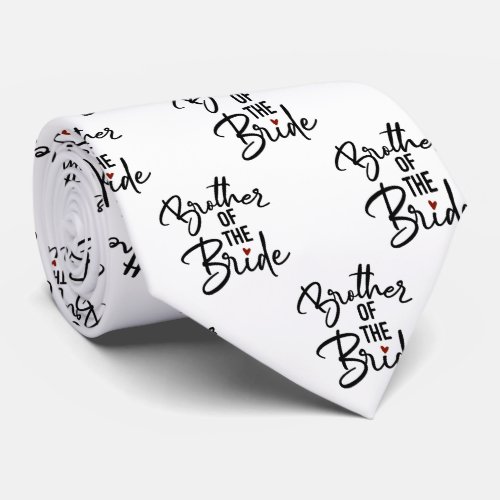 Brother of the Bride Black and White Neck Tie