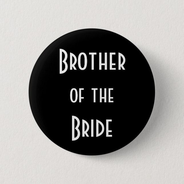 Brother of the Bride Button (Front)