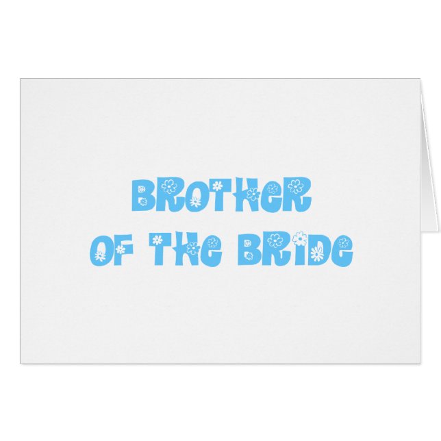 Brother of the Bride Cards (Front Horizontal)