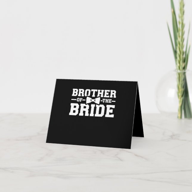 Brother Of The Bride Gift For Brother Card (Front)