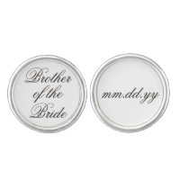 Brother of the Bride Gift Wedding Party Cufflinks