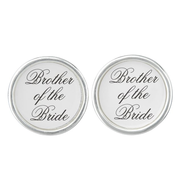 Brother of the Bride Gift Wedding Party Cufflinks (Front)