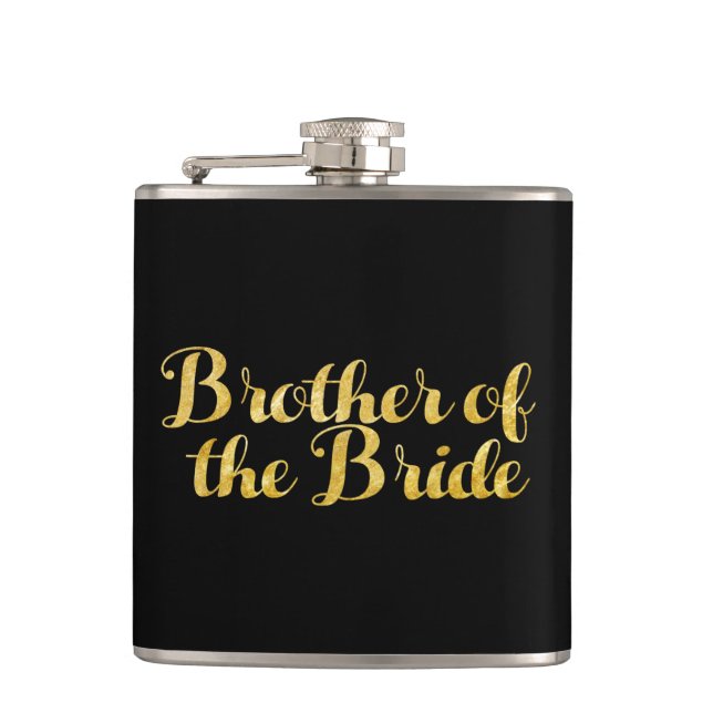 Brother of the bride gold flask (Front)
