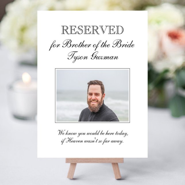 Brother of the Bride Photo Memorial Seat Wedding Foam Board (Creator Uploaded)