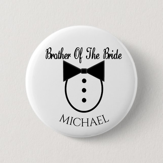 Brother of the Bride Pinback Button (Front)
