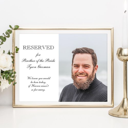Brother of the Bride With Photo Memorial Wedding Poster
