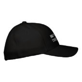 Brother of the Groom black white elegant wedding Embroidered Baseball Cap (Right)