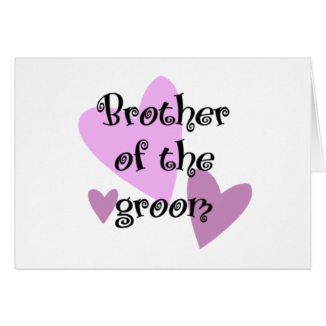 Brother of the Groom Cards (Front Horizontal)