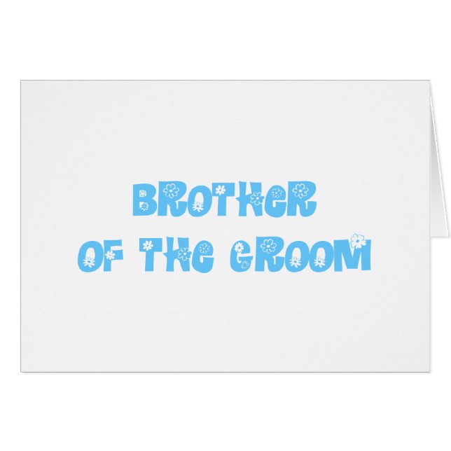 Brother of the Groom Cards (Front Horizontal)