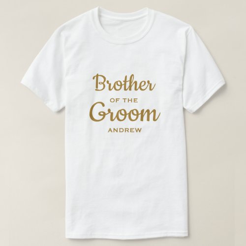 Brother of the Groom Custom T_Shirt