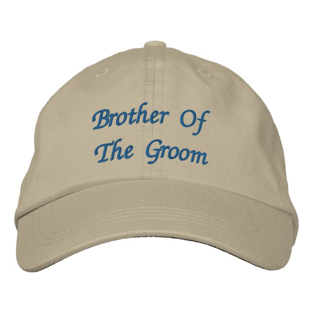 Brother Of The Groom Embroidered Baseball Cap (Front)
