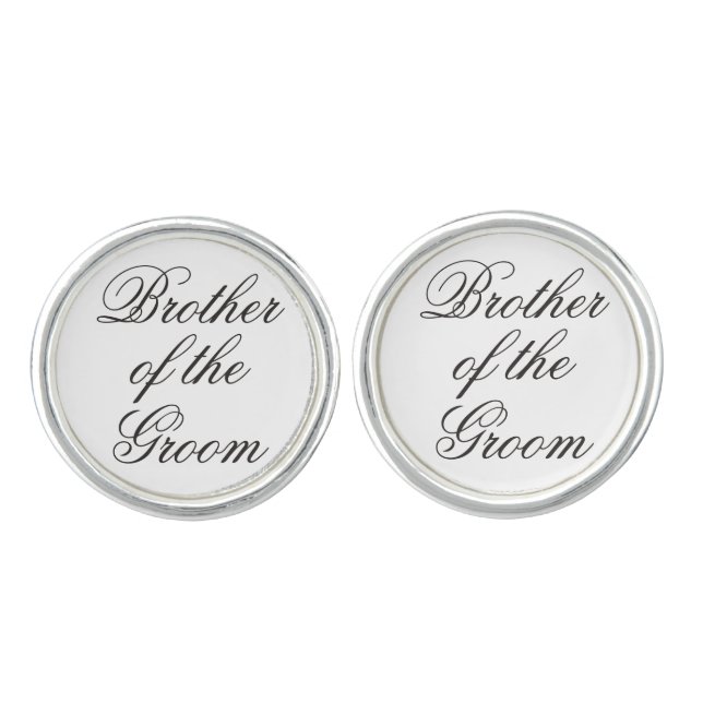 Brother of the Groom Gift Wedding Party Cufflinks (Front)