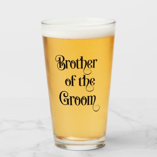 Brother of the Groom Glass