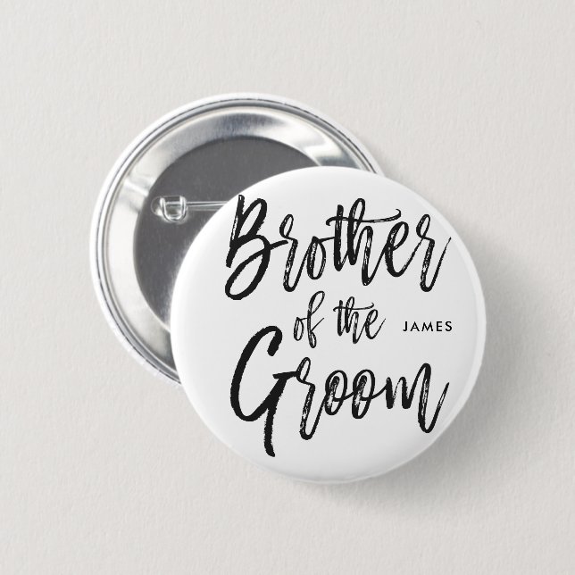 Brother of the Groom | Script Style Button (Front & Back)