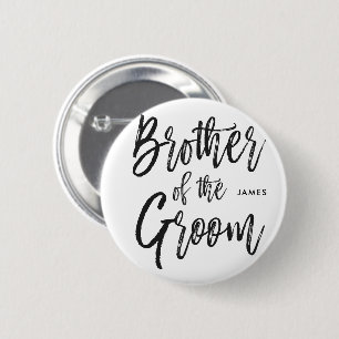 Brother of the Groom Script Style Button
