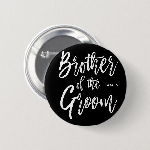 Brother of the Groom   Script Style Wedding Button