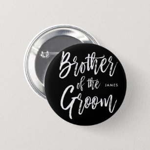 Brother of the Groom   Script Style Wedding Button
