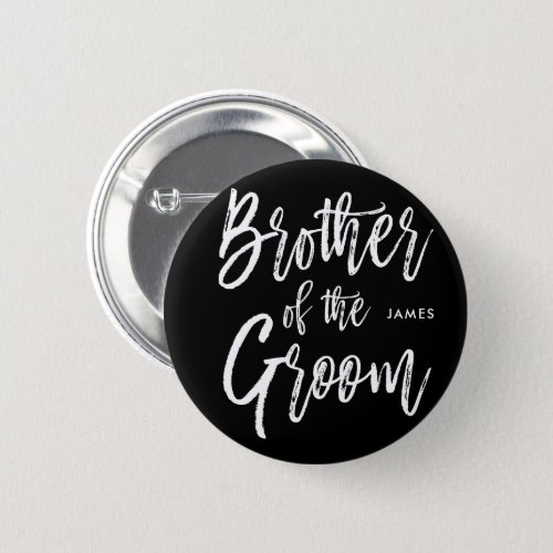 Brother of the Groom  Script Style Wedding Button