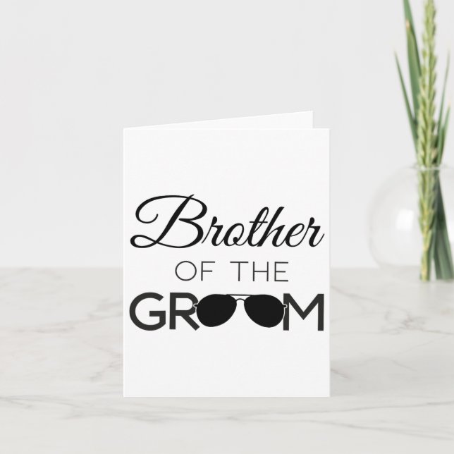 Brother Of The Groom Wedding Party Marriage  Card (Front)