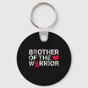 Brother Of The Heart Warrior Heart Disease Awarene Keychain