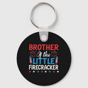 Brother Of The Little Firecracker Shirt 4th Of Jul Keychain