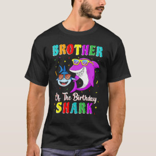 Brother Of The Shark Birthday Family Birthday Litt T-Shirt