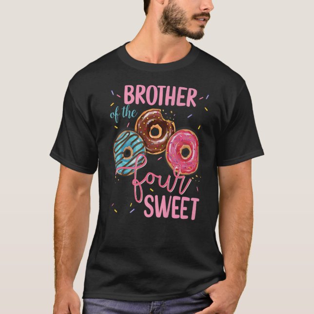 Brother Of The Sweet Four 4th Donut Bday Party The T-Shirt (Front)