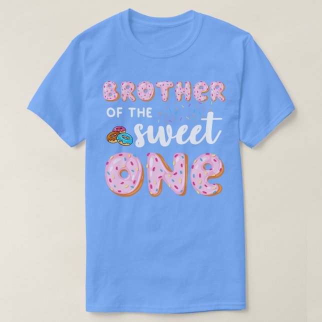 Brother Of The Sweet One Donut Birthday T-Shirt (Design Front)