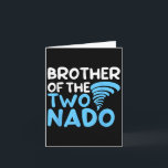 Brother Of The Two-nado Tornado 2nd Birthday Funny Card<br><div class="desc">Brother Of The Two-nado Tornado 2nd Birthday Funny Gift</div>