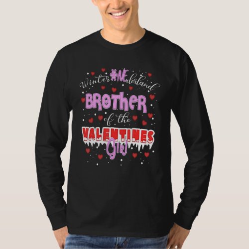 Brother Of The Valentines Girl Winter Onederland F T_Shirt