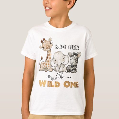 Brother of the Wild One Birthday T_Shirt