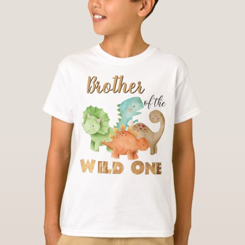 Brother of the Wild One Dinosaurs T_Shirt