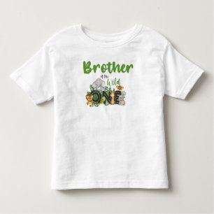 Brother of the Wild One Jungle Safari Zoo Animals Toddler T-shirt